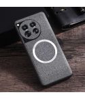 For OnePlus 12 CD Magsafe Magnetic Cloth Texture Phone Case(Grey)