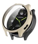 For Xiaomi Watch 2 PC + Tempered Film Integrated Watch Protective Case(Ivory White)