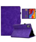 For Lenovo Tab M11 / Xiaoxin Pad 11 2024 Smile Embossed Smart Leather Tablet Case(Purple)