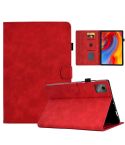 For Lenovo Tab M11 / Xiaoxin Pad 11 2024 Smile Embossed Smart Leather Tablet Case(Red)