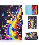 For Lenovo Tab M11 / Xiaoxin Pad 11 2024 Colored Drawing Sewing Pen Slot Leather Tablet Case(Music Butterfly)