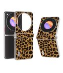 For ZTE nubia Flip ABEEL Three Parts Frosted Transparent Frame Leopard Pattern Phone Case(Leopard Print)