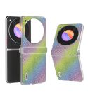 For ZTE nubia Flip ABEEL Three Parts Frosted Transparent Frame Diamond Phone Case(Rainbow)