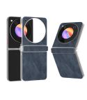 For ZTE nubia Flip/Libero Flip PU Leather Black Edge Phone Case(Blue)