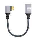Mini HDTV to HDTV Right Angle Head HD Video Data Adapter Cable for DSLR Camera(Left Elbow)