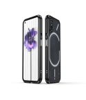 For Nothing Phone 2 Aurora Series Lens Protector + Metal Frame Protective Phone Case(Black Silver)