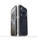 For Nothing Phone 2a Aurora Series Metal Frame Protective Phone Case(Black Silver)