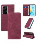 For Honor 200 Lite Global BETOPNICE Suction RFID Anti-theft Leather Phone Case(Wine Red)