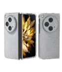 For OPPO Find N3 Transparent Frame Diamond Full Coverage Shockproof Phone Case(Silver)