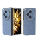 For OPPO Find N3 Transparent Frame Diamond Full Coverage Shockproof Phone Case(Blue)