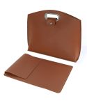 Waterproof PU Laptop Handbag Inner Bag for 12-14 inch Laptop(Brown)