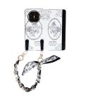 For Huawei Mate X5 / X2 Sketching Flowers Flip Leather Phone Case with Bracelet(Black)