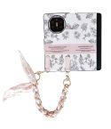 For Huawei Mate X5 / X2 Sketching Flowers Flip Leather Phone Case with Bracelet(Pink)