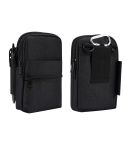Denim Casual Waist Bag Crossbody Shoulder Bag(Black)