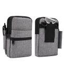 Denim Casual Waist Bag Crossbody Shoulder Bag(Grey)