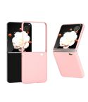 For Honor Magic V Flip 3 in 1 PC Frosted Skin Feel Full Coverage Phone Case(Pink)