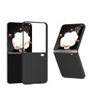 For Honor Magic V Flip 3 in 1 PC Frosted Skin Feel Full Coverage Phone Case(Black)