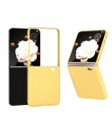 For Honor Magic V Flip 3 in 1 PC Frosted Skin Feel Full Coverage Phone Case(Yellow)