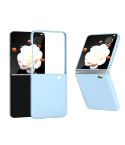 For Honor Magic V Flip 3 in 1 PC Frosted Skin Feel Full Coverage Phone Case(Light Blue)
