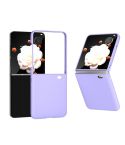 For Honor Magic V Flip 3 in 1 PC Frosted Skin Feel Full Coverage Phone Case(Purple)