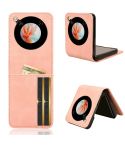 For ZTE nubia Flip / Libero Flip Skin Feel Card Slot Leather Phone Case(Pink)