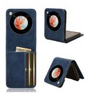 For ZTE nubia Flip / Libero Flip Skin Feel Card Slot Leather Phone Case(Blue)
