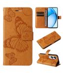 For OPPO A60 4G Global 3D Butterfly Embossed Pattern Flip Leather Phone Case(Yellow)