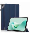For Huawei MatePad 11.5S Custer Texture 3-Fold Holder Smart Leather Tablet Case(Dark Blue)