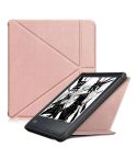 For Kobo Libra Colour 2024 Solid Color Deformation TPU Leather Smart Tablet Case(Rose Gold)