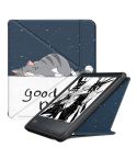 For Kobo Libra Colour 2024 Solid Color Deformation TPU Leather Smart Tablet Case(Lazy Cat)