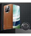 For Huawei Mate X5 SULADA Frameless Top Layer Cowhide Leather + PC Phone Case(Brown)