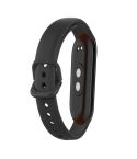 12mm Solid Color Silicone Watch Band(Black)