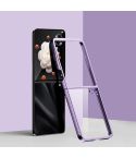 For Honor Magic V Flip Full Coverage Electroplate PC Transparent Phone Case(Purple)