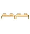 For Huawei Band 10 / 9 / 8 1 Pair Stainless Steel Metal Watch Band Connector(Gold)