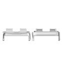 For Huawei Band 10 / 9 / 8 1 Pair Stainless Steel Metal Watch Band Connector(Silver)