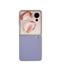 For Honor Magic V Flip Pearlescent Paint Morandi Solid Color Leather Texture Phone Case(Purple)