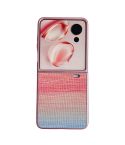 For Honor Magic V Flip Illusory Color Leather Texture PC Phone Case(Pink)