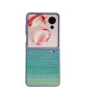 For Honor Magic V Flip Illusory Color Leather Texture PC Phone Case(Green)