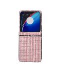For Motorola Razr 50 Fabric Folding PC Phone Case(Pink)