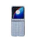 For Motorola Razr 50 Fabric Folding PC Phone Case(Blue)