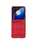 For Motorola Razr 50 Fabric Folding PC Phone Case(Red)