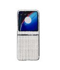 For Motorola Razr 50 Fabric Folding PC Phone Case(White)
