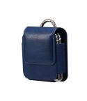 Folding Screen Mobile Phone Waist Hanging Universal Clutch Bag(Blue)
