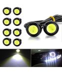 10pcs 23mm 1.5W DC12V Motorcycle Eagle Eye Light Double Lens Strobe Light(White Light)