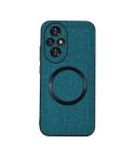 For Honor 200 CD Magsafe Magnetic Cloth Texture Phone Case(Dark Green)