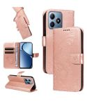 For Realme C63 / C61 Global Swallowtail Butterfly Embossed Leather Phone Case(Rose Gold)