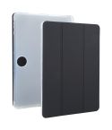 For OnePlus Pad 2 Tri-fold Clear TPU Smart Leather Tablet Case with Pen Slot(Black)
