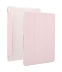 For OnePlus Pad 2 Tri-fold Clear TPU Smart Leather Tablet Case with Pen Slot(Sand Pink)