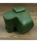 For FUJIFILM X-S20 Full Body Leather Camera Case Bag with Strap(Green)