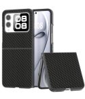 For Huawei nova Flip Black Frame Carbon Fiber Texture PU Phone Case(Black)